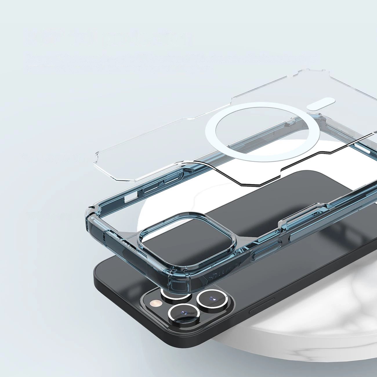 Mbështjellës Nillkin Nature Pro për iPhone 15 Pro Max me MagSafe, i bardhë