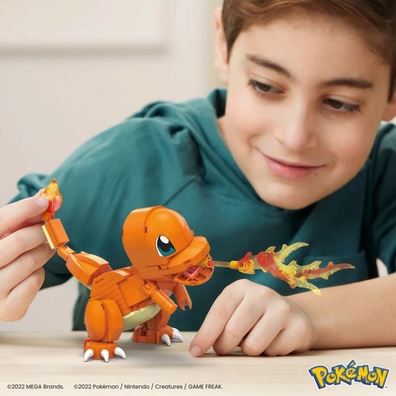 Set ndërtimi Mega Bloks Pokémon Charmander, 180 pjesë, Portokalli