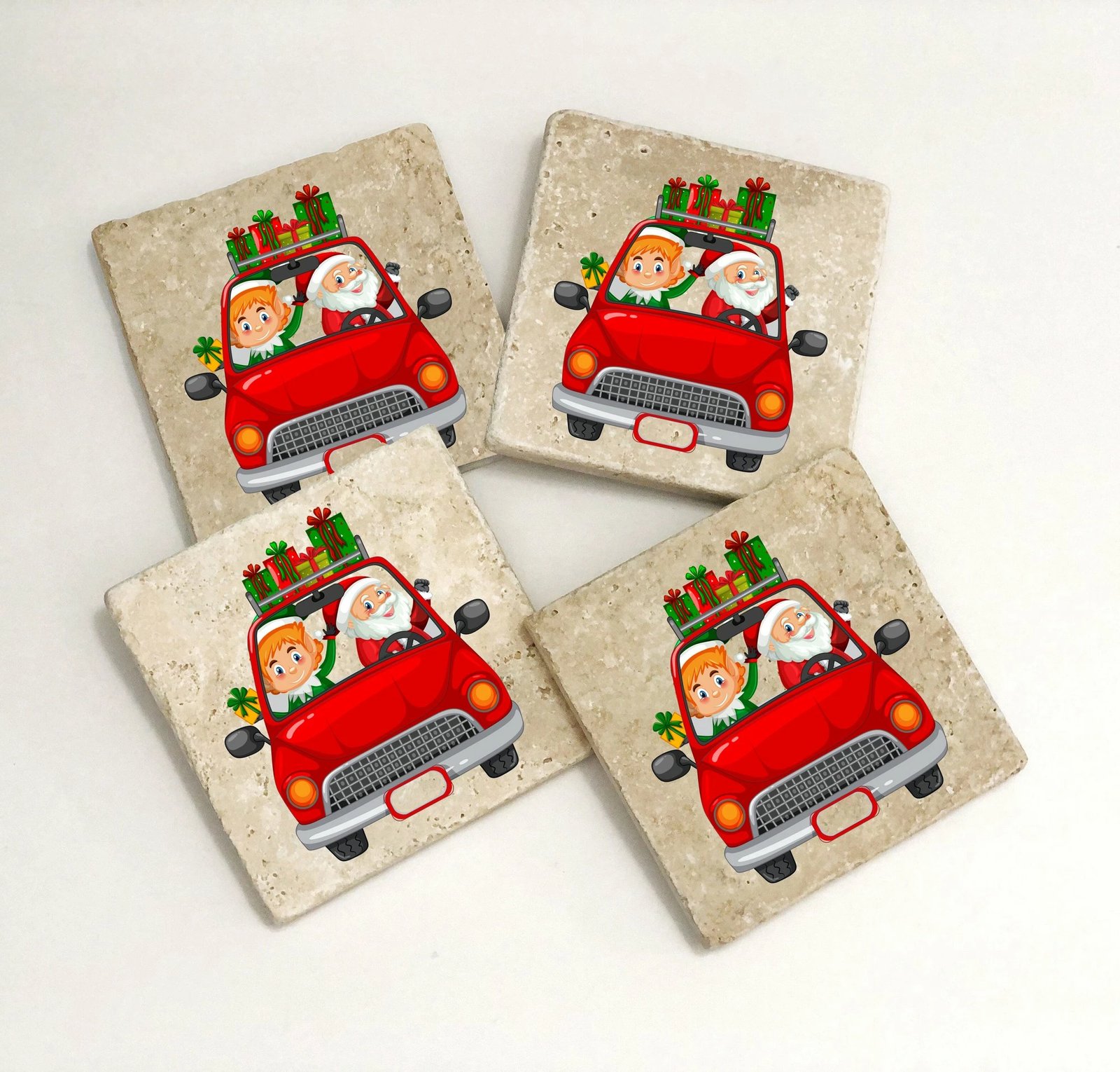 Nënshkopa prej guri natyral, shumëngjyrëshe, set prej 4 copash, Hermia, TBA30211