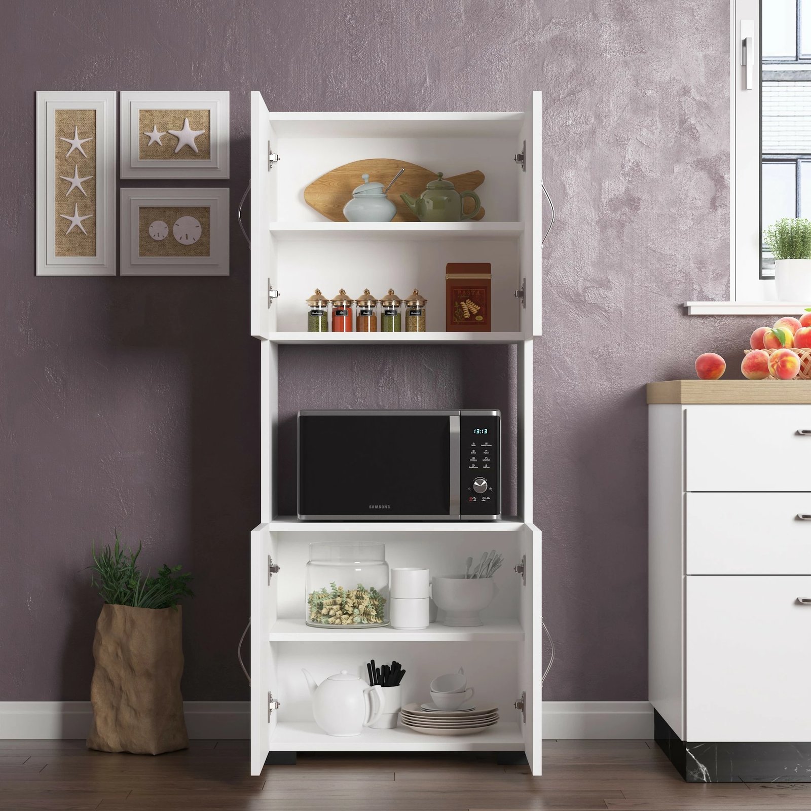 Dollap multifunksional Hanah Home, FRN-12042, i bardhë