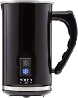 Rrahës qumështi me ngrohje, Adler AD 4478, 500W, 115 ml shkumëzim / 240 ml ngrohje, i zi