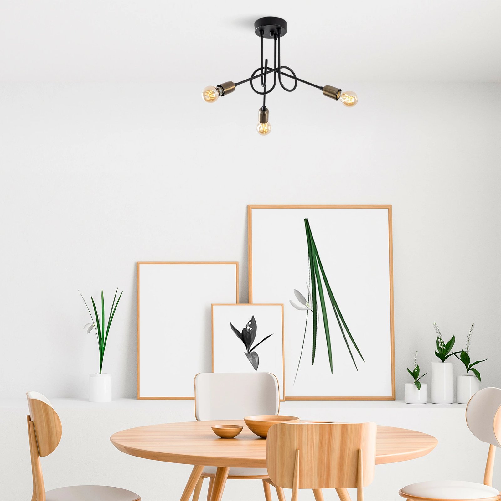 Llambë tavani industriale Opviq, Viraj - 10875, ngjyrë e zezë dhe antike Llambë tavani industriale Opviq, Viraj - 10875, ngjyrë e zezë dhe antike