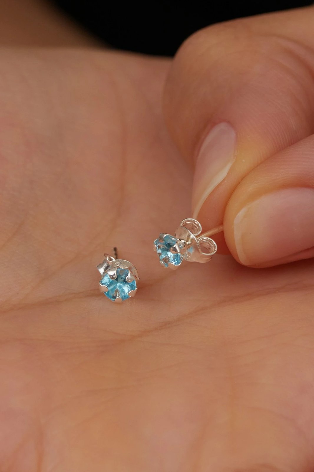 Vathë argjendi Elika, ngjyrë kaltër, ELKMD50529