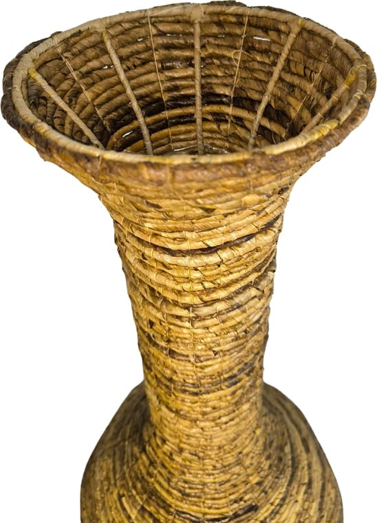 Vazo dekorative Strail, litar banane, ngjyrë natyrale, D40x100cm