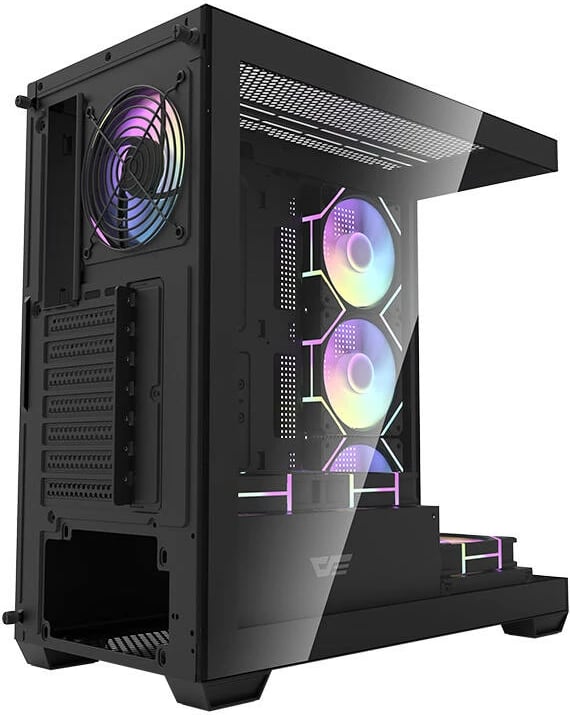 Kasë Darkflash DS900, Middle Tower, me 7 ventilatorë ARGB, e zezë