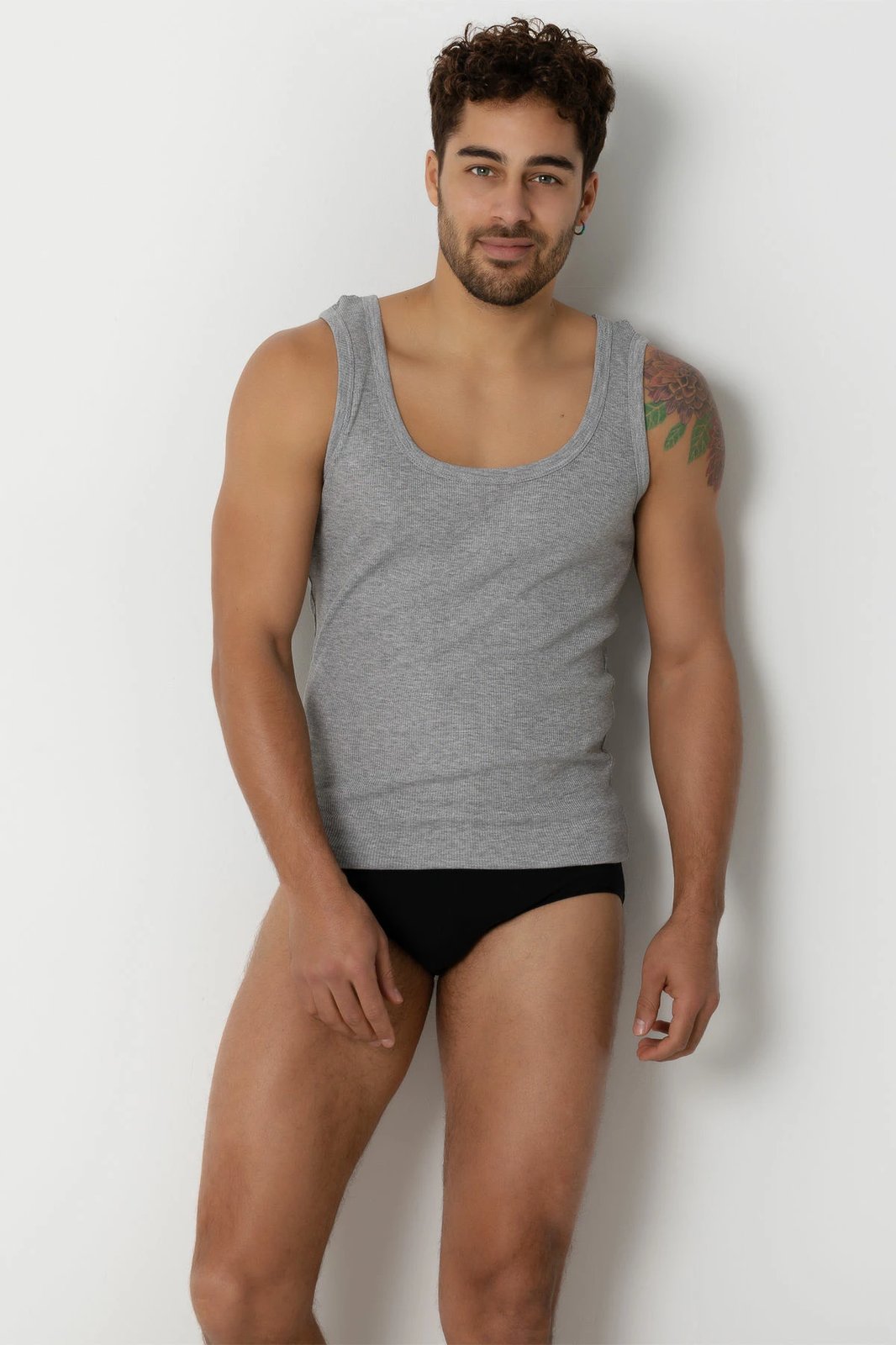 Fanellë e brendshme për burra, ngjyrë gri, Jumeon, 001-021005