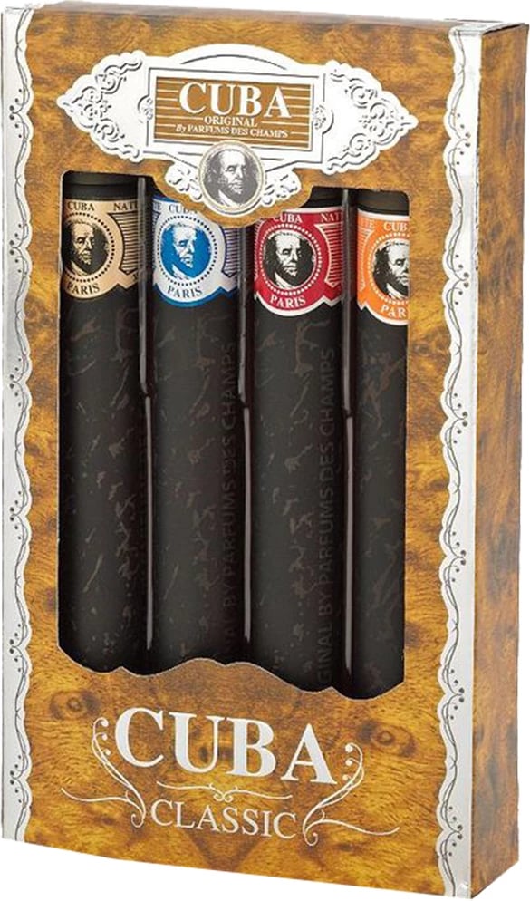 Eau de Toilette për meshkuj Cuba Original Classic Gold + Blue + Red + Orange 4x35ml