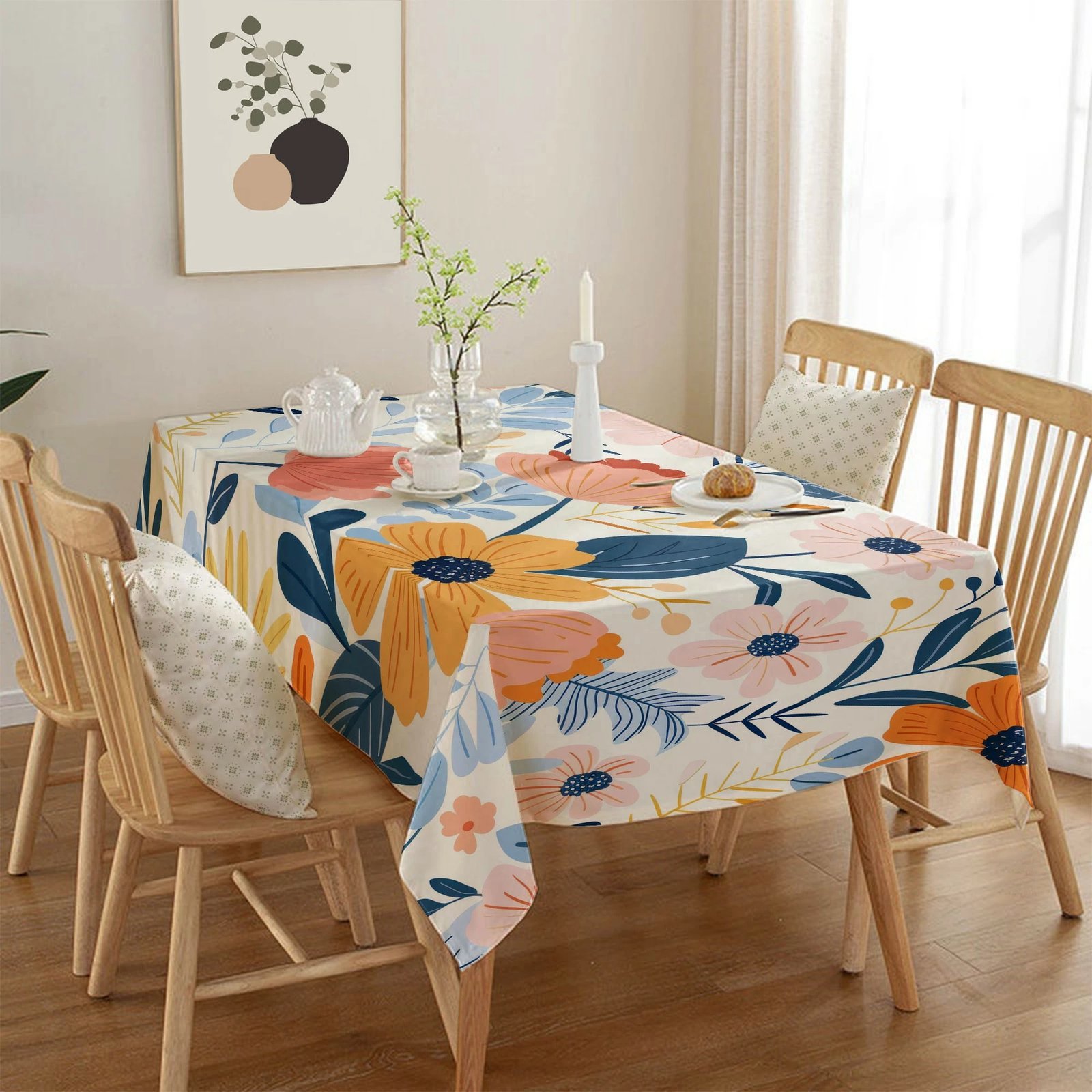 Mbulesë tavoline Hermia, shumëngjyrëshe, Asr-tblclt25-31, 140x220 cm