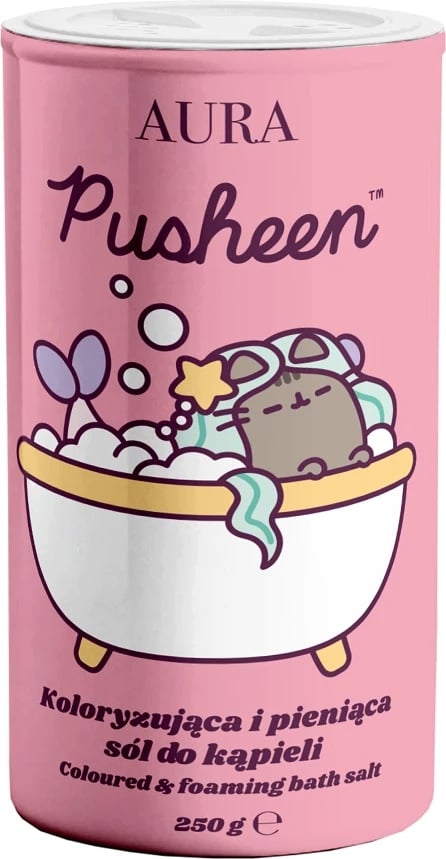 Kripë për banjë me ngjyra dhe shkumë Pusheen për fëmijë, 250g
