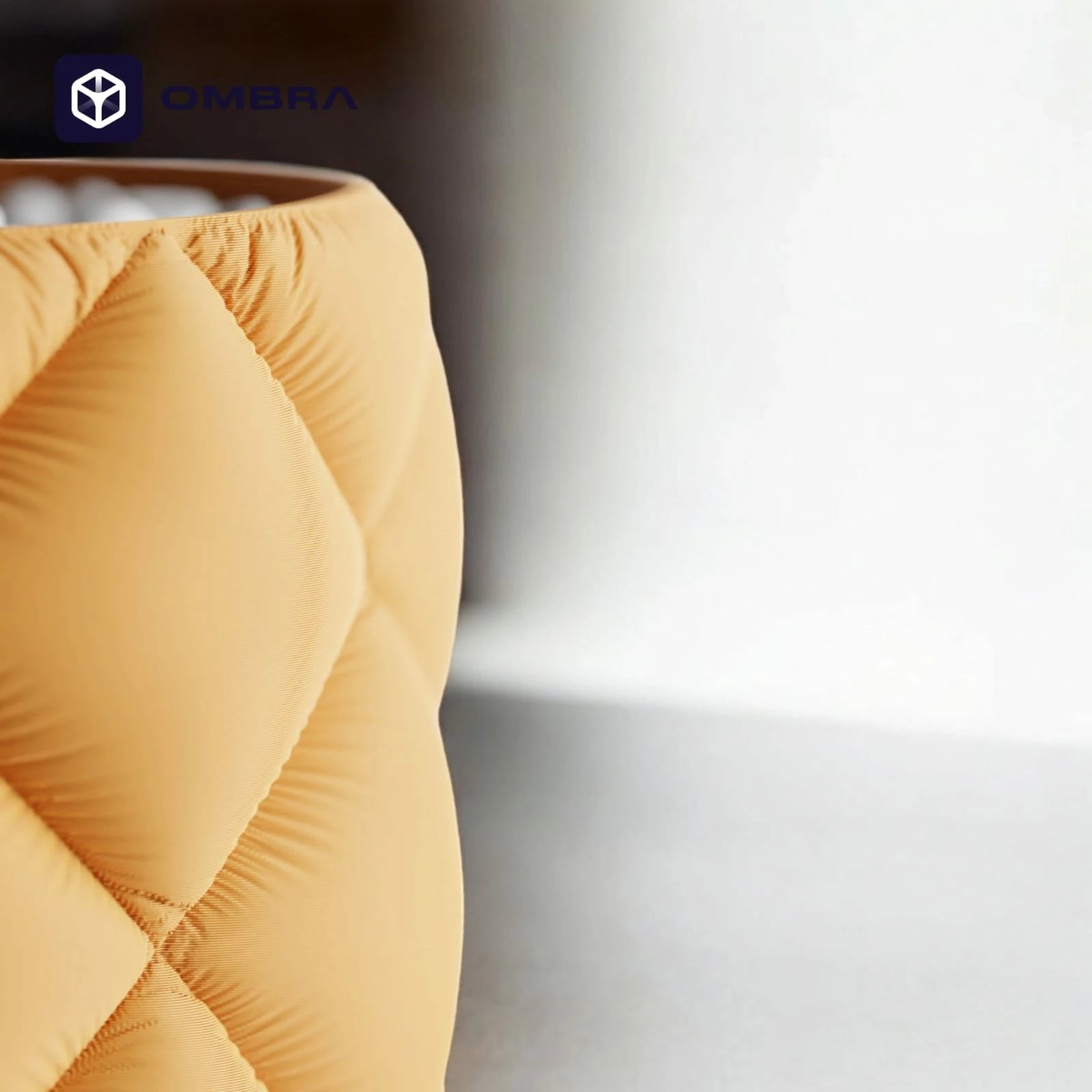 Vazo dekorative Inflated Plant Pot Round, madhësia S, e portokalltë