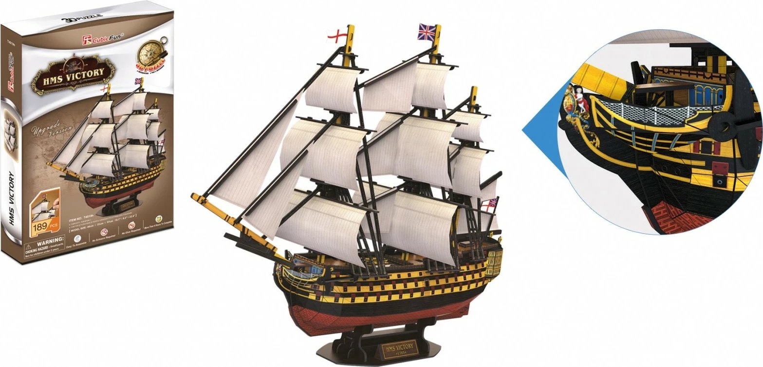 Puzzle 3D Cubic Fun HMS Victory, 189 pjesë Puzzle 3D Cubic Fun HMS Victory, 189 pjesë