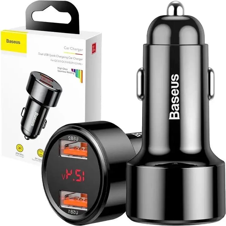 Karikues veture Baseus Magic Series Dual QC, 45W, 2x USB-A, i zi