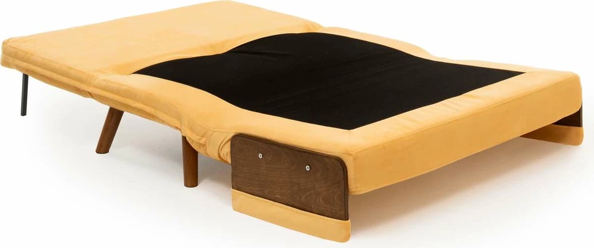 Divan i shndërrueshëm në krevat, 2 vende, Cosmo, ngjyrë mustard