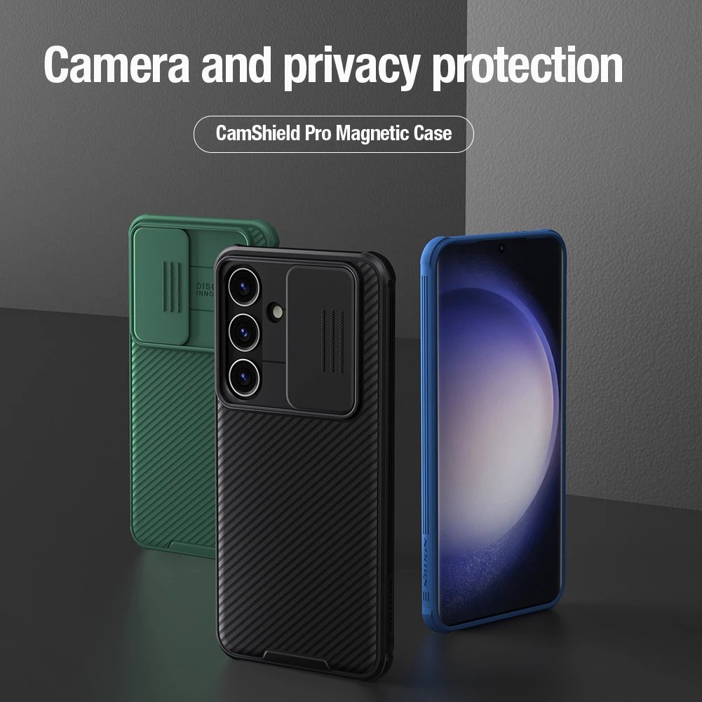 Mbështjellës Nillkin CamShield Pro për Samsung Galaxy S24, i gjelbër