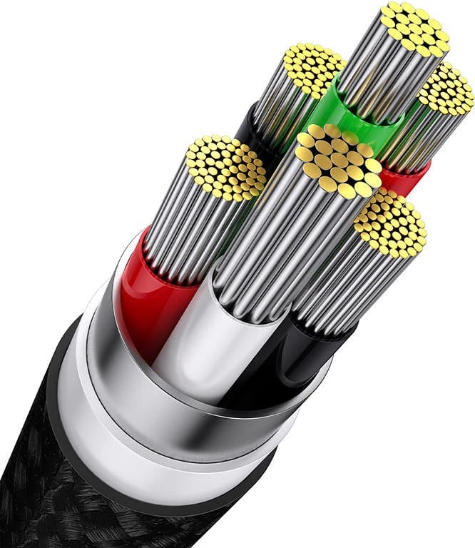 Kabllo 3-në-1 Baseus Flash Series, 1.2m, 100W, USB-C + micro USB + Lightning, e zezë Kabllo 3-në-1 Baseus Flash Series, 1.2m, 100W, USB-C + micro USB + Lightning, e zezë