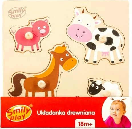 Puzzle druri Smily Play SPW83798 për fëmijë, 4 pjesë, shumëngjyrëshe