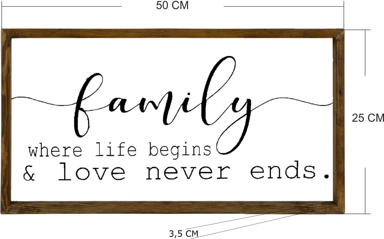 Pikturë dekorative me kornizë MDF, Wallity, KZM311, 25x50cm