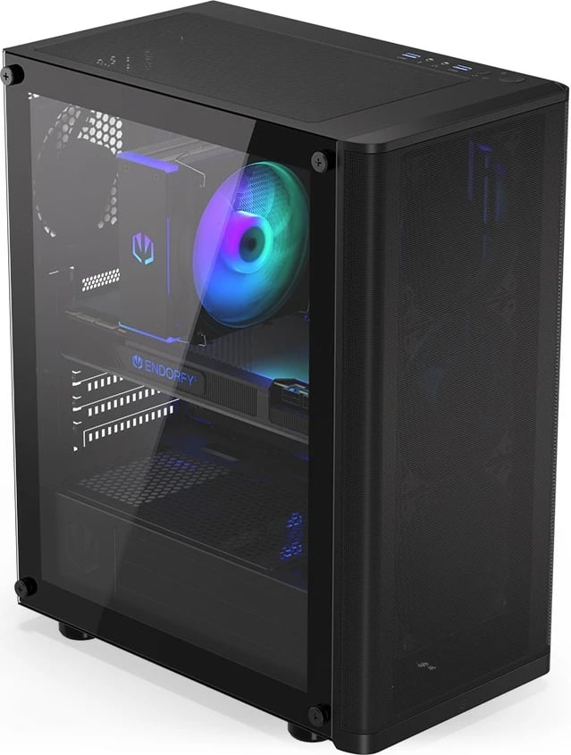 Kasë Endorfy Ventum 200 Air, Midi Tower, ATX, xham i temperuar, e zezë Kasë Endorfy Ventum 200 Air, Midi Tower, ATX, xham i temperuar, e zezë