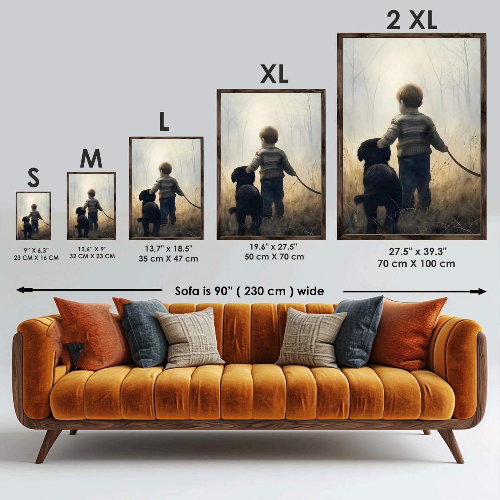 Pikturë dekorative me kornizë MDF, Wallity, GE229-L