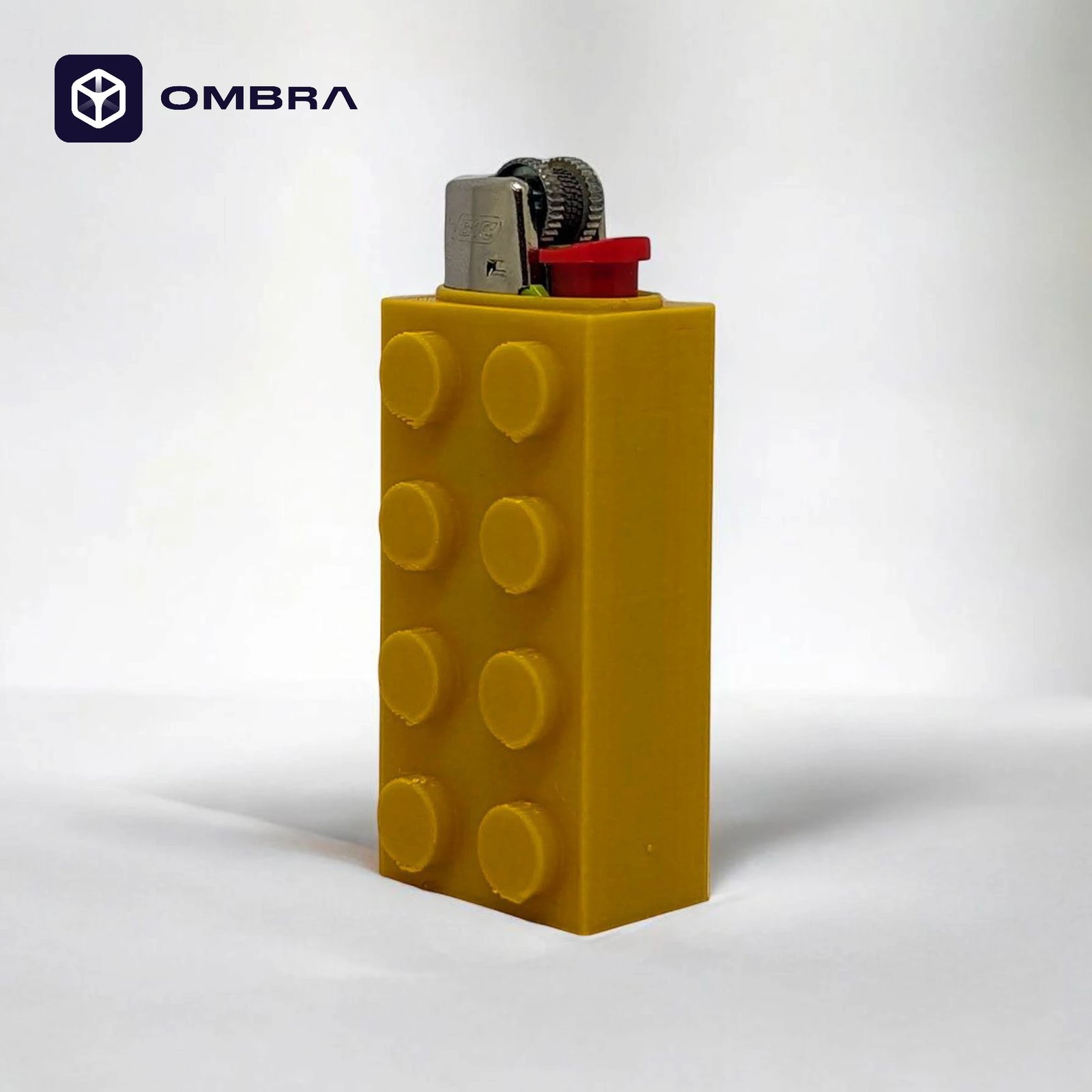 Mbajtëse për çakmak BIC, dizajni "Lego Bic Case", e gjelbërt