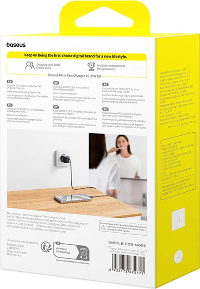 Karikues muri Baseus Palm 30W, USB-C, i zi