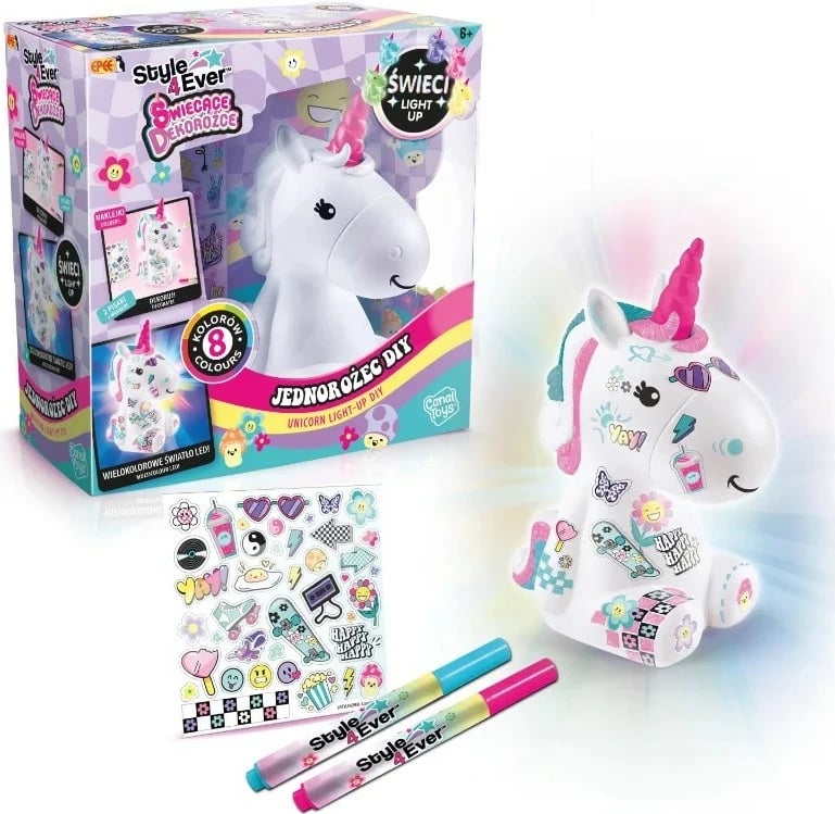 Set DIY Unikorn ndriçues Epee EP60046, shumëngjyrësh