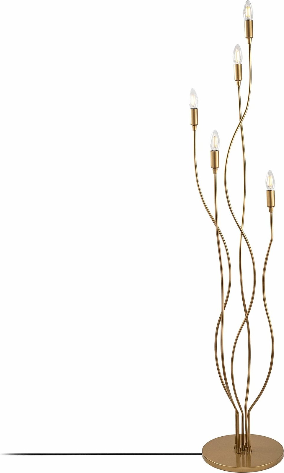 Llambë dyshemeje Opviq, Bonibon, ngjyrë ari, 35x35x155 cm