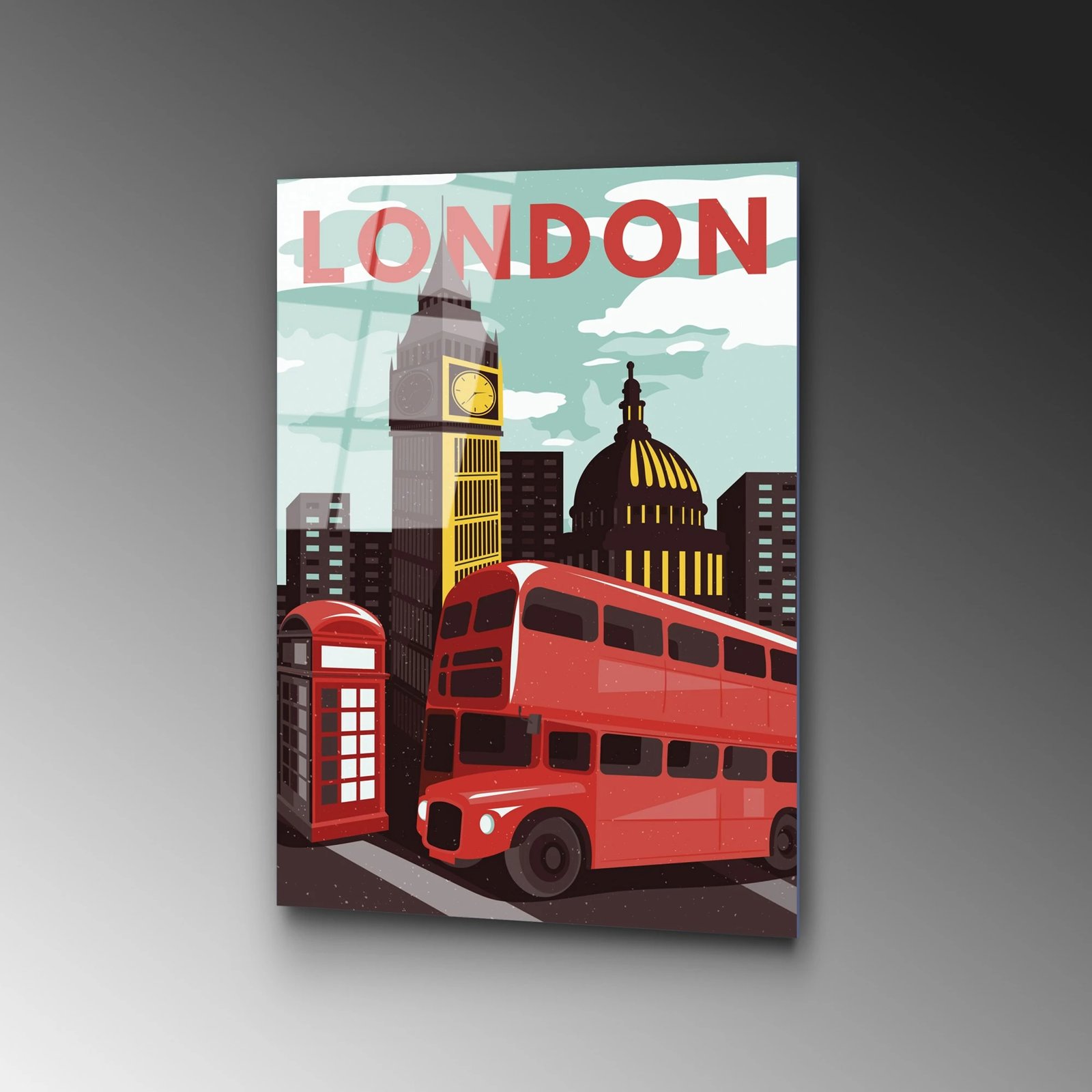 Pikturë dekorative prej xhami të temperuar, Wallity UV-1020, 30x45cm