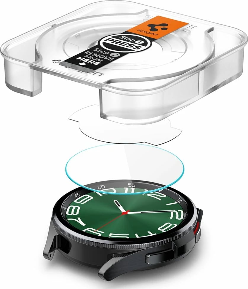 Xham i temperuar Spigen Glas.tR EZ Fit për Samsung Galaxy Watch 6 Classic 47mm, 2 copë
