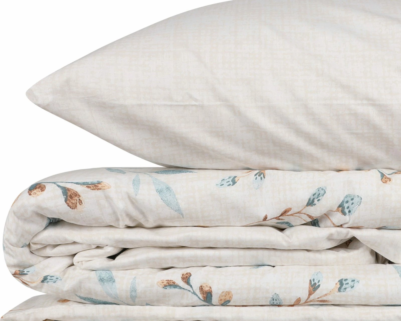 Set mbulesë për jorgan njëpersonësh, ngjyrë mint dhe e bardhë, Lendell