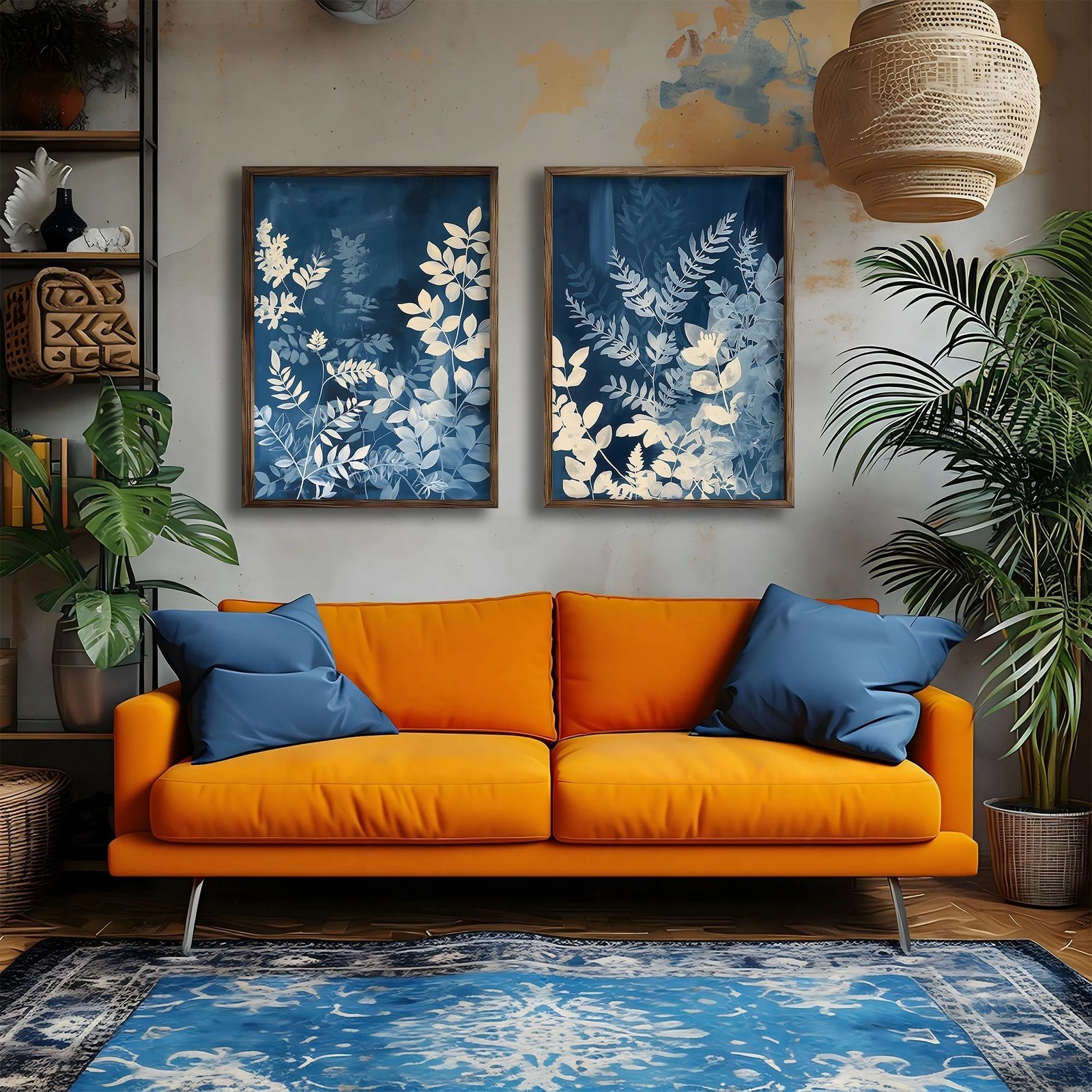 Piktura dekorative me kornizë, MDF, shumëngjyrëshe, 2 copë, GE270-L