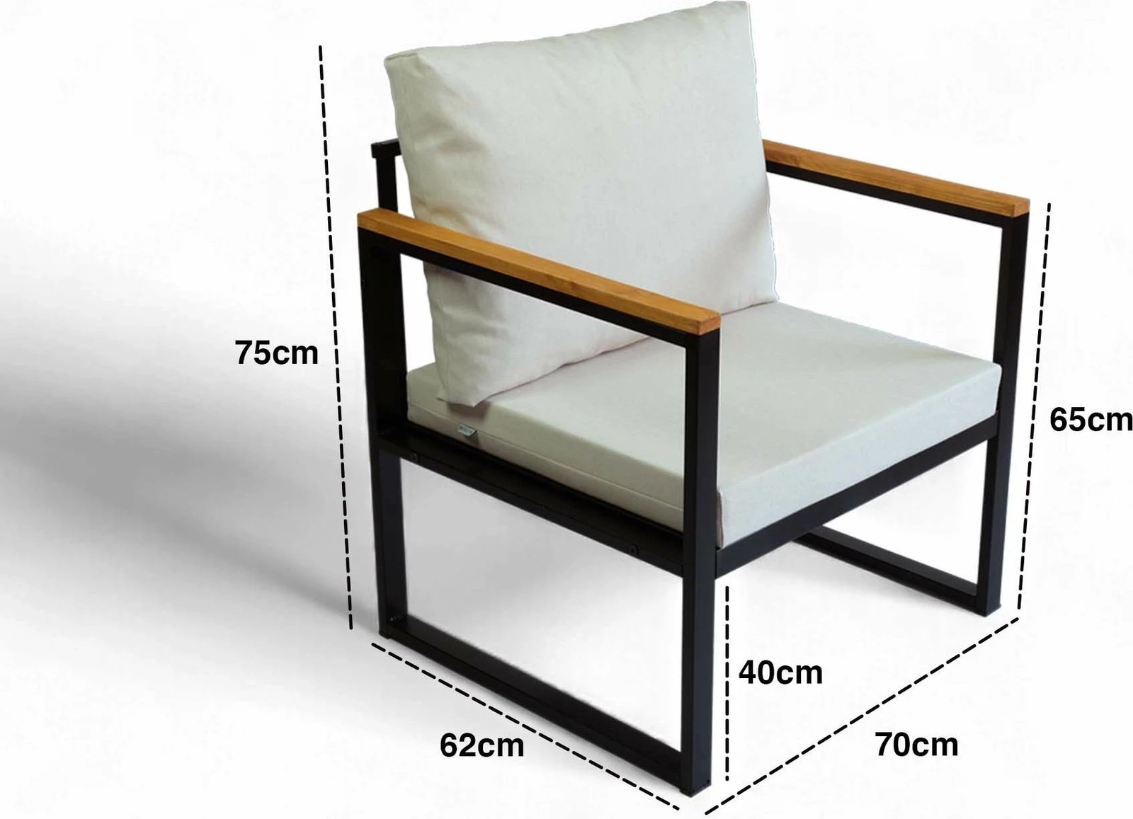 Set lounge për kopsht Skye Decor, CPT5545-75, bezhë