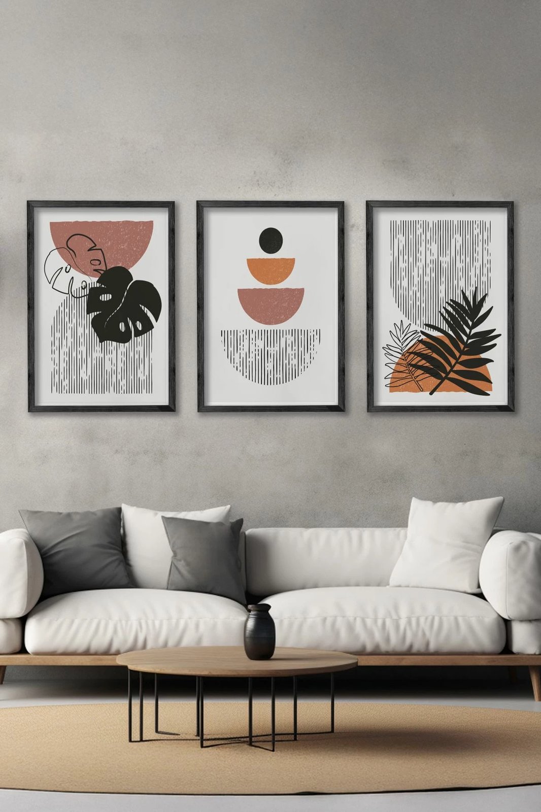 Pikturë dekorative me kornizë (3 copë), Wallity, Ersy3Syhcrv12