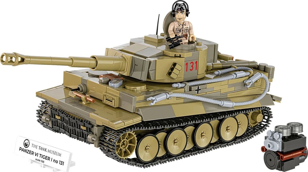 Set ndërtimi Cobi Klocki Panzer VI Tiger I no 131, 898 pjesë, me figurë, e verdhë