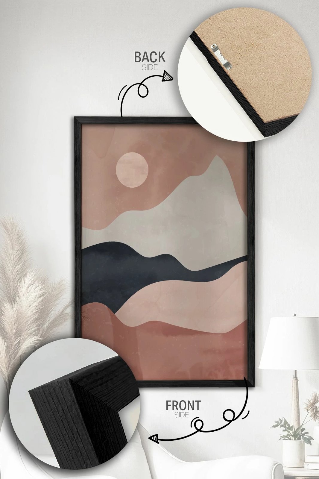 Pikturë dekorative me kornizë (3 copë), Wallity, Ersy3Syhcrv3