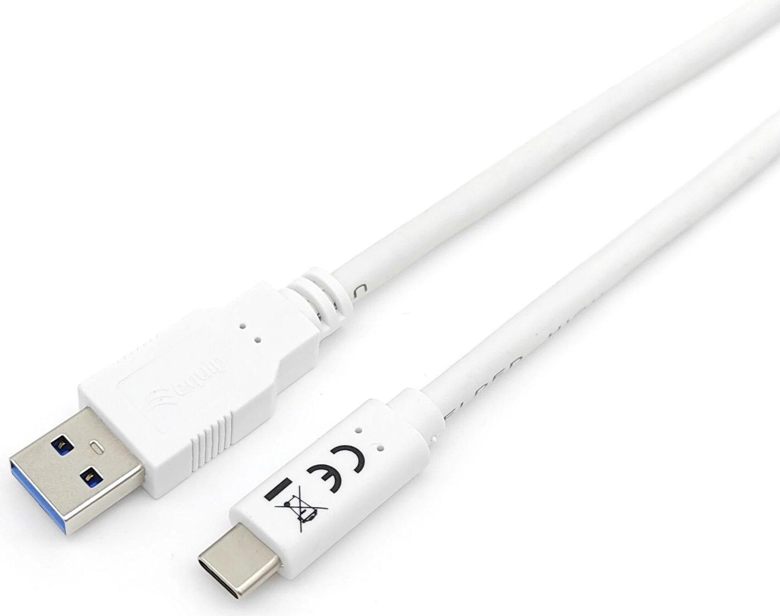 Kabëll USB Equip USB 3.2 Gen 1 Type-C në A, 1m, i bardhë