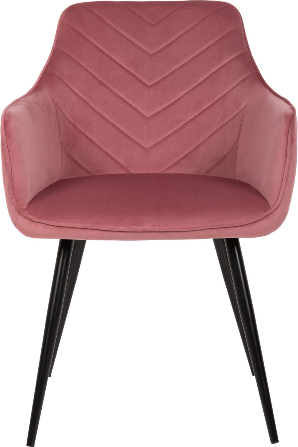 Karrige LATRELL FH8582.02 kadife rozë e zbehtë & këmbë metali të zeza 55x57x84Hcm., set prej 2 copash