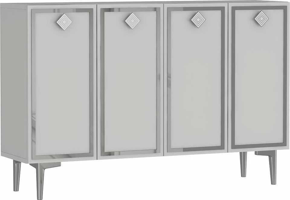 Konsol Skye Decor, 8159KM-1, e bardhë, argjend