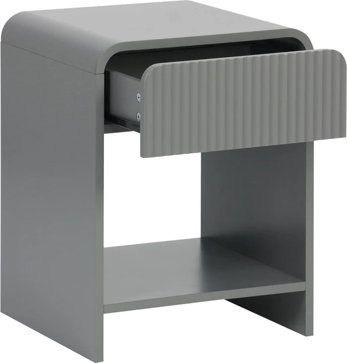 Komodinë nate Zeplen, MDF, ngjyrë gri, 40x40x53cm