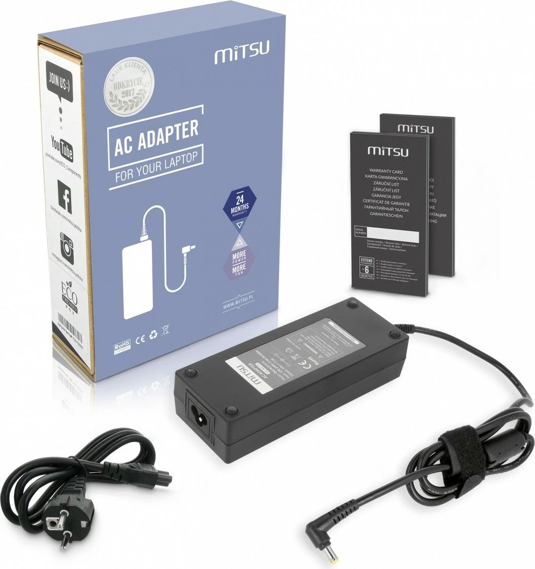 Kasë rryme Mitsu ZM/ACE1971, 135W, 19V, 7.1A, për Acer, e zezë
