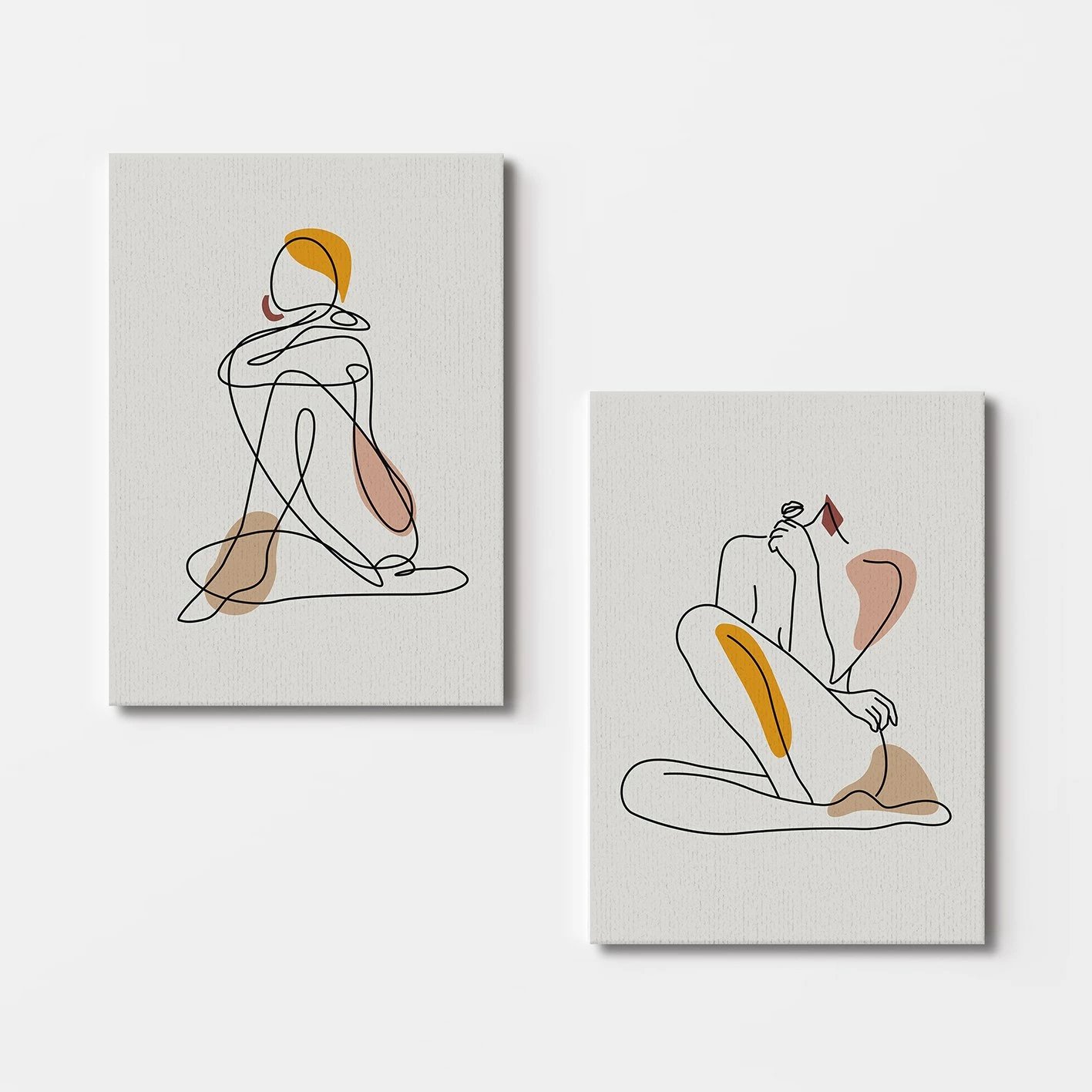 Pikturë dekorative në kanavacë (2 copë), Wallity, 2KNV4289, 70x100cm