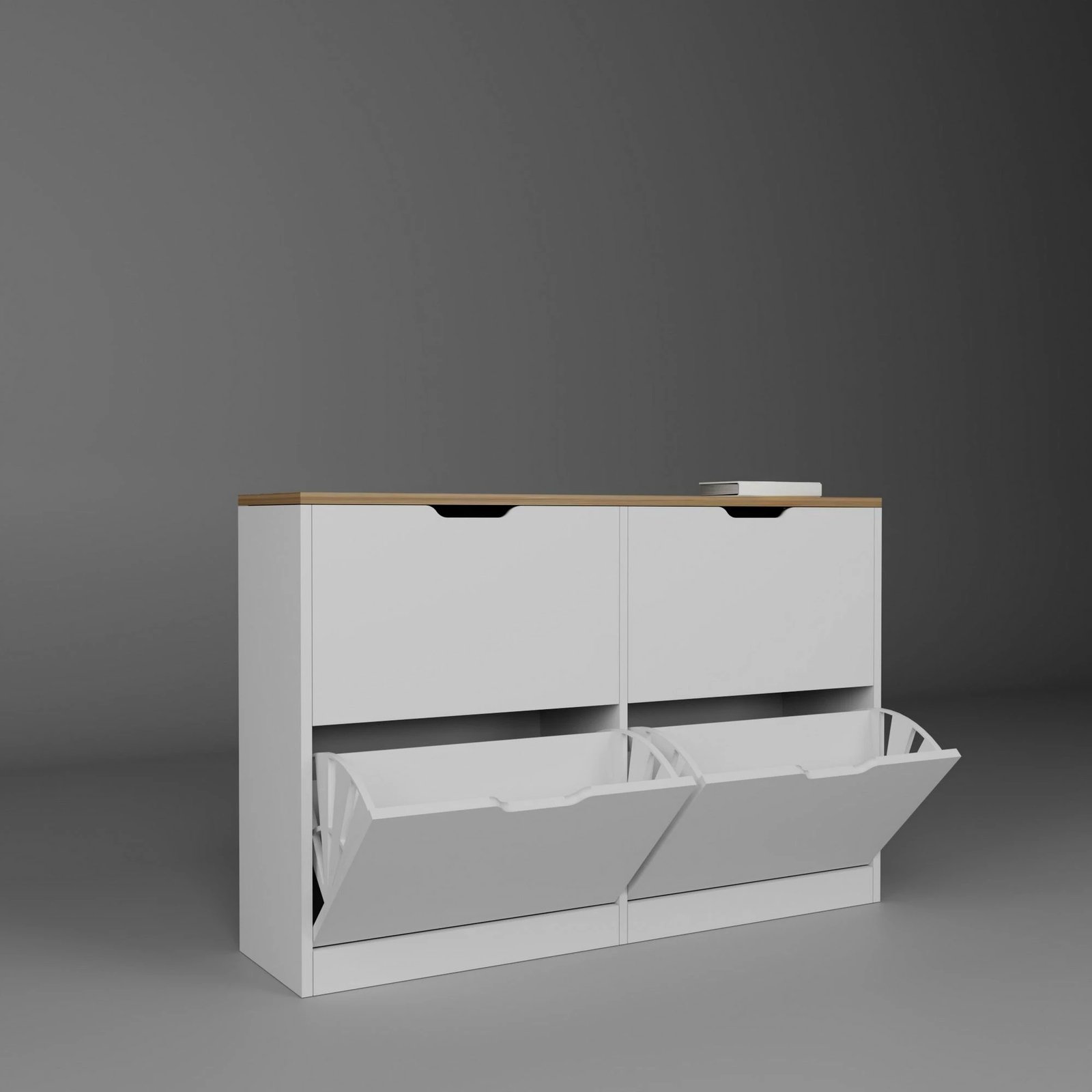 Dollap për këpucë Skye Decor, ngjyrë e bardhë mat, Duru - 1750