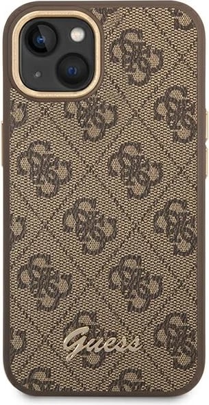 Mbështjellës Guess GUHCP14MHG4SHW për iPhone 14 Plus 6.7", 4G Vintage Gold Logo, Kafe