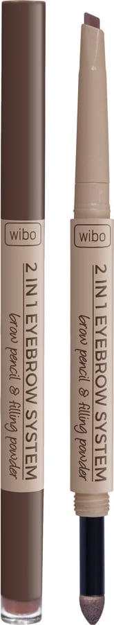 Laps për vetulla Wibo 2in1 Eyebrow System Pencil and Sponge, 1 copë