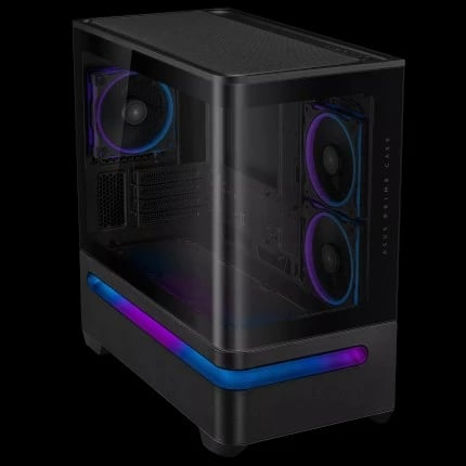 Kasë ASUS PRIME AP202 TG ARGB, e zezë