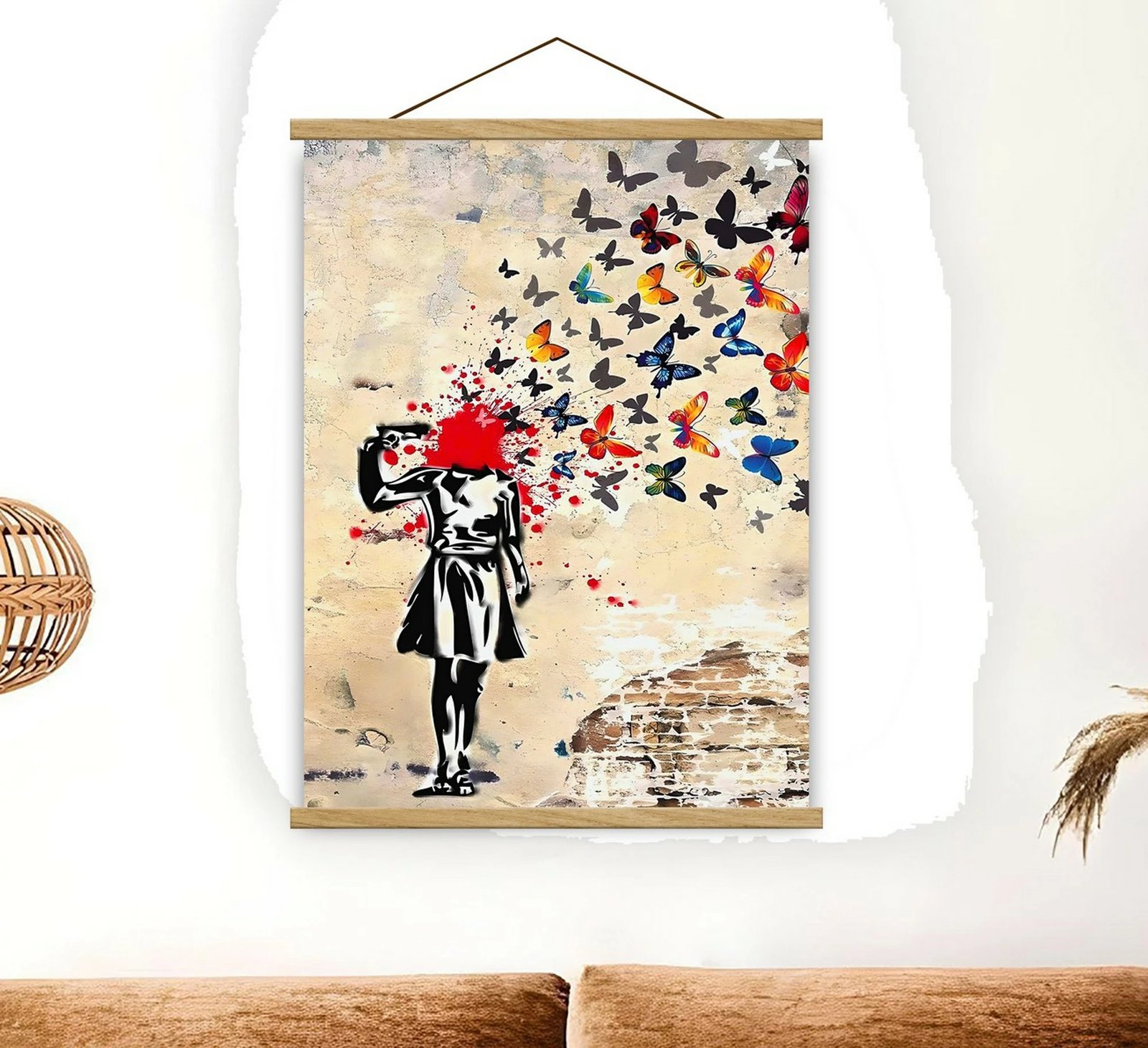 Pikturë dekorative me kornizë, shumëngjyrëshe, MRG51, 50x70cm