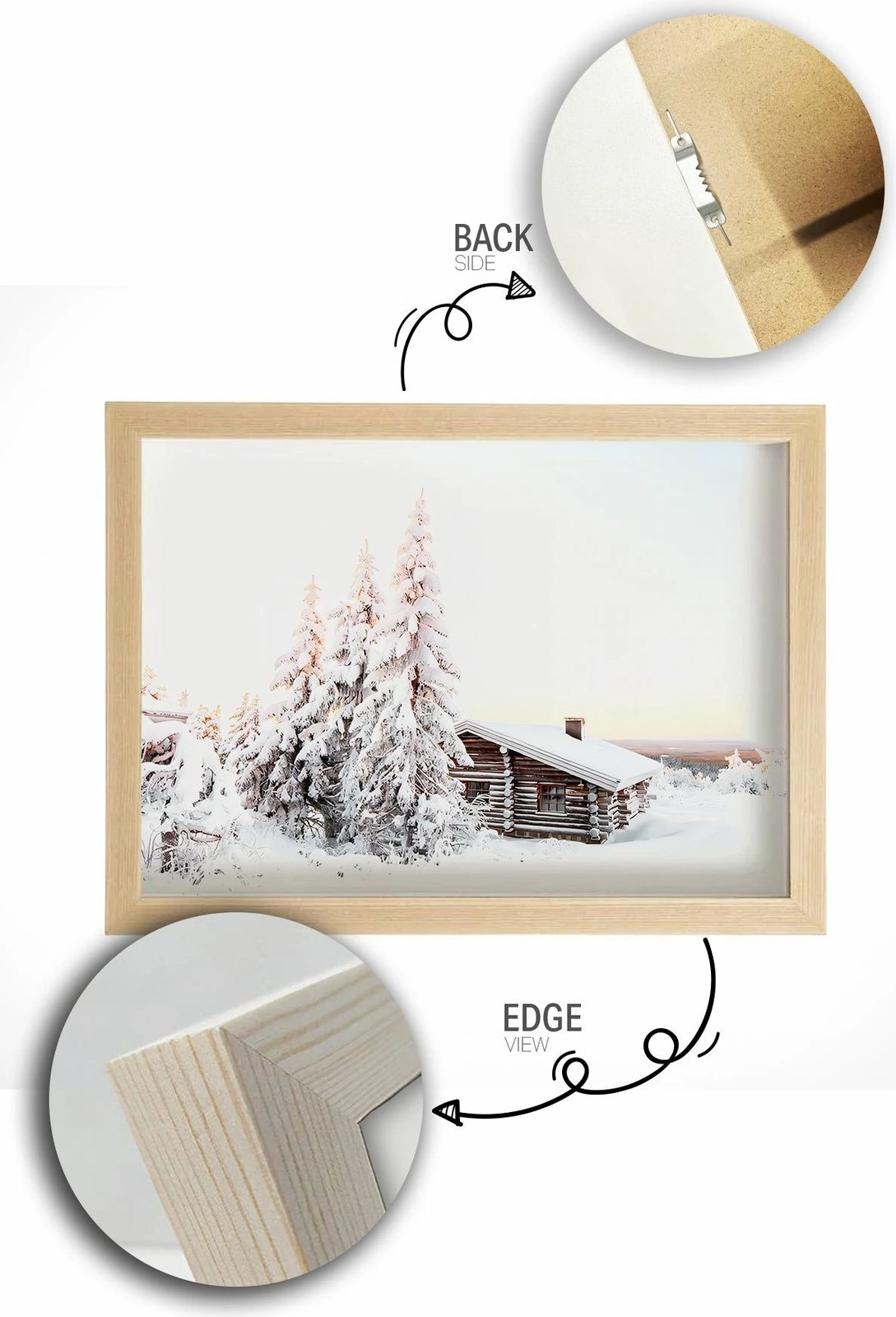 Pikturë dekorative me kornizë, Wallity, Tekhamcerceve129, shumëngjyrëshe, 33x48cm