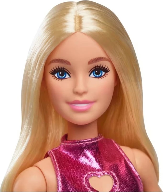 Kukull Barbie Fashionistas Mattel FBR37/HYT88, fustan rozë metalik