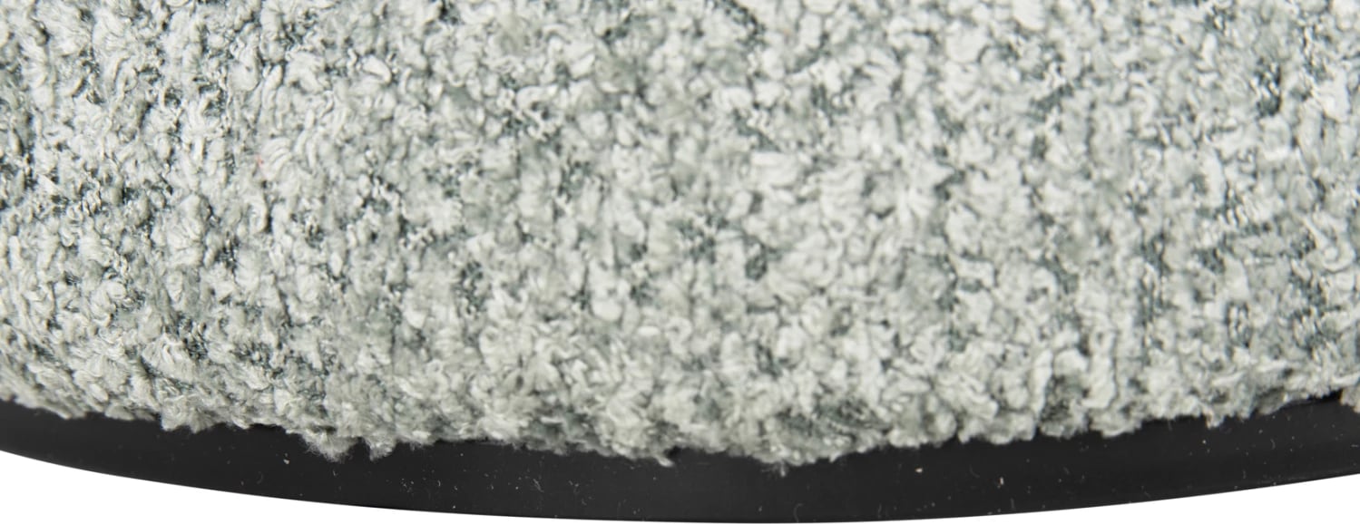 Karrige për bar, pëlhurë boucle, ngjyrë fistik e gjelbër, detaj i zi, FH9604.05, D38x44 cm
