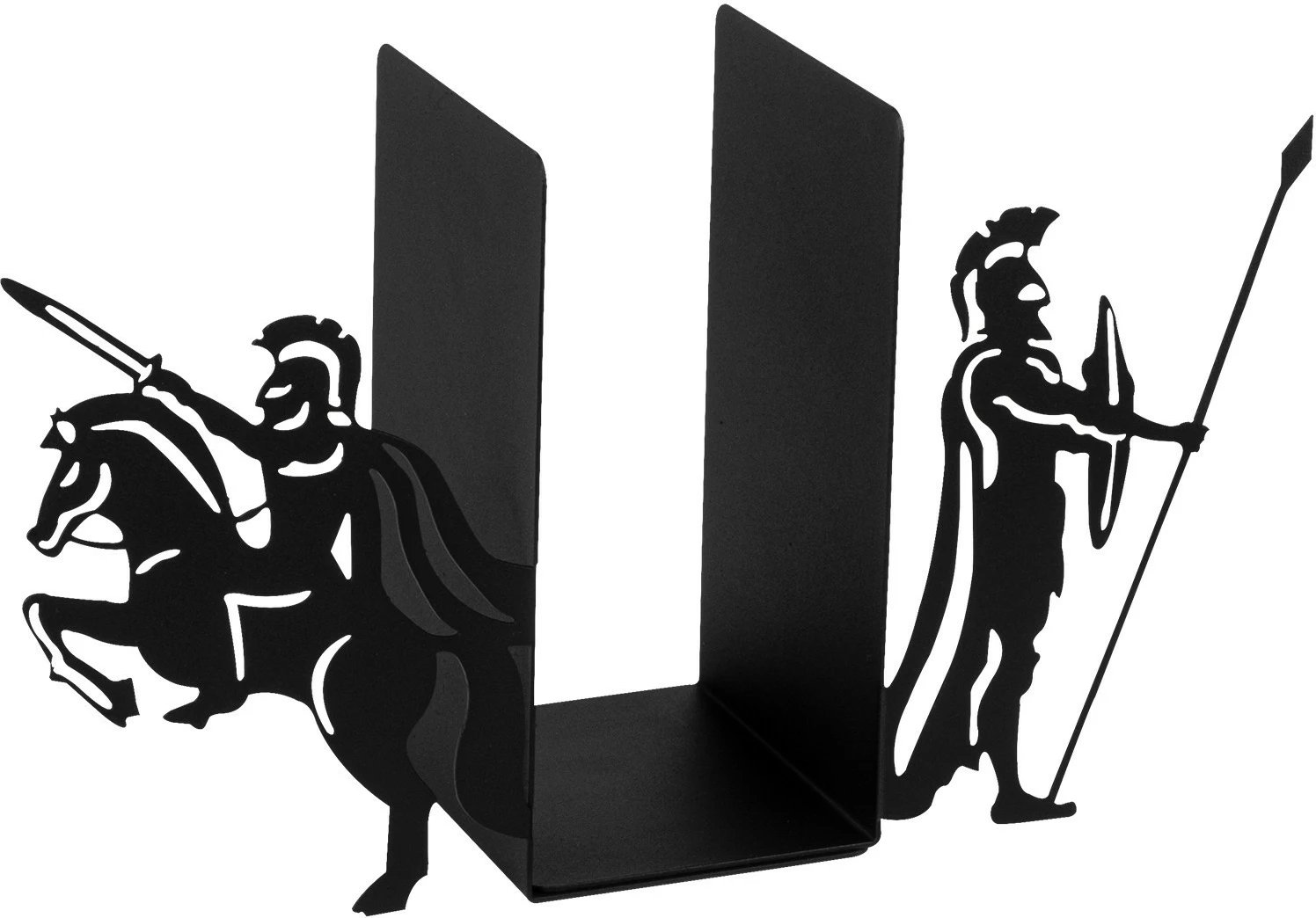 Mbajtës librash metalik Aberto Design, i zi, 40x14x22cm